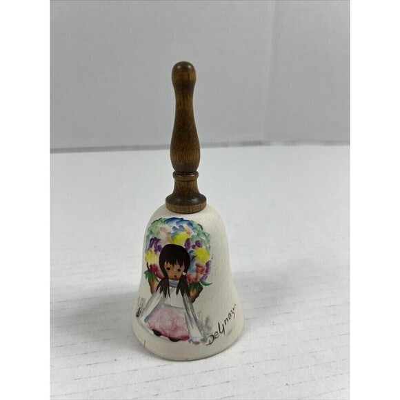 De Grazia Bell Hand Painted Sandstone Creation Pottery Native American Girl - Picture 8 of 8